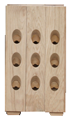 Wooden racks for sparkling wines